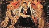 Madonna and Child with Sts Francis and Bernardine, and Fra Jacopo by Benozzo di Lese di Sandro Gozzoli